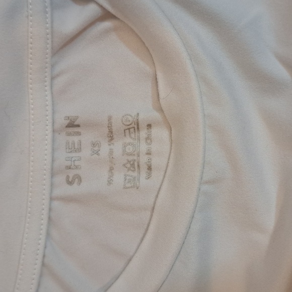 SHEIN White Graphic Tee - LAST NIGHT - Picture 2 of 3